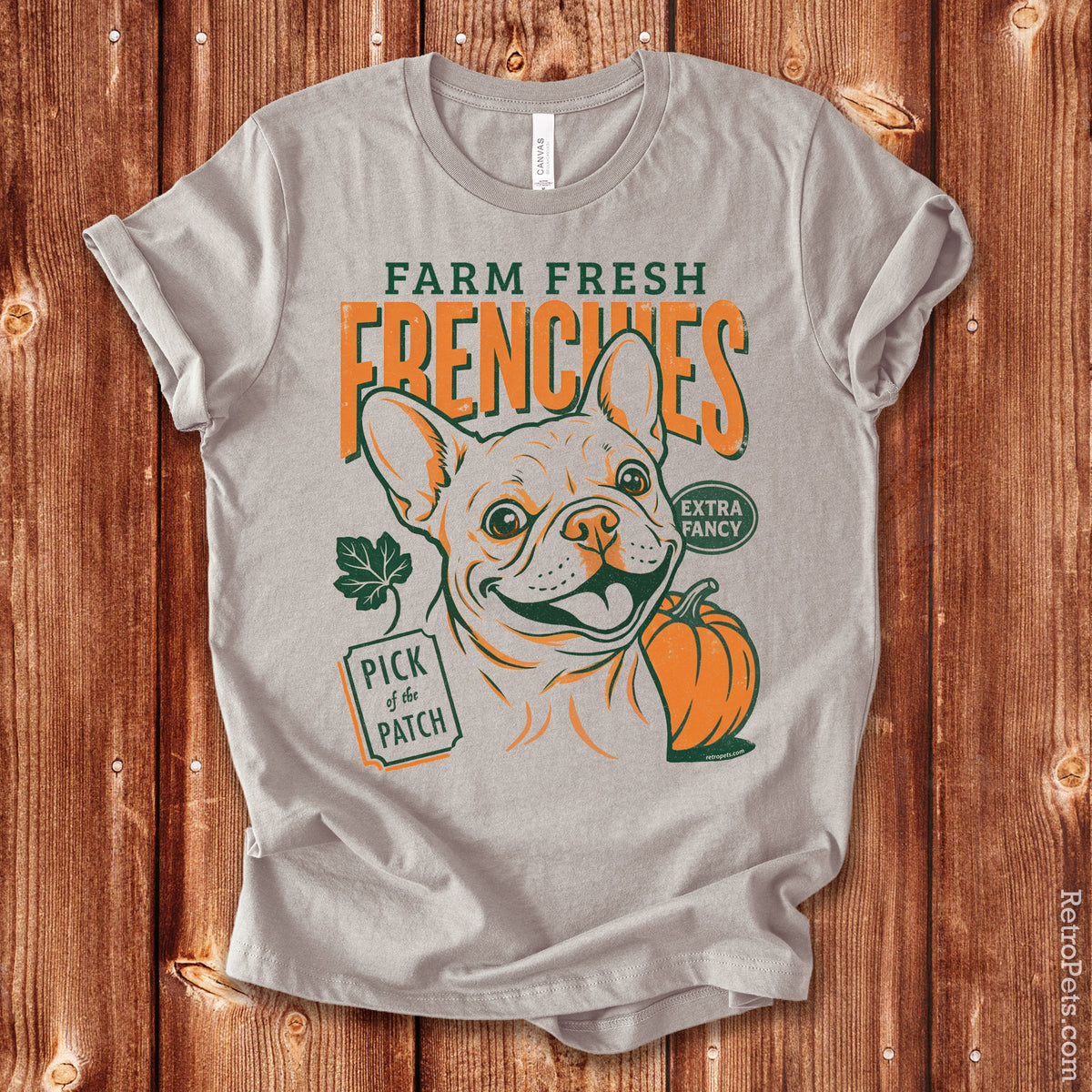 Farm Fresh Frenchies T-Shirt — Vintage French Bulldog Fall Tee