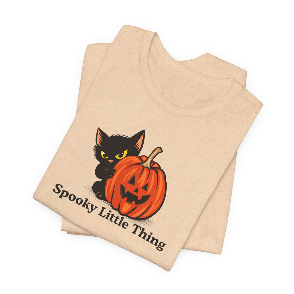 Spooky Little Thing Halloween cat t-shirt, folded