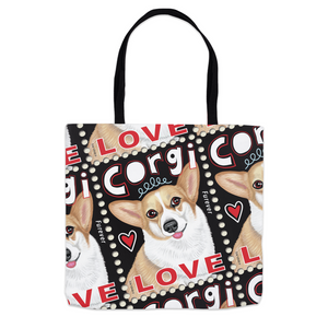 Corgi LOVE Stamp Tote Bag | 3 Sizes | Free Shipping!