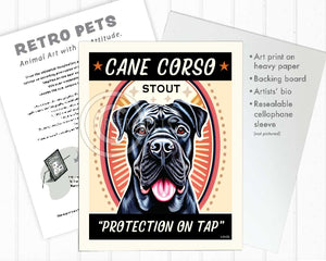 Cane Corso | "Cane Corso Stout" Faux Beer Label | Art Prints