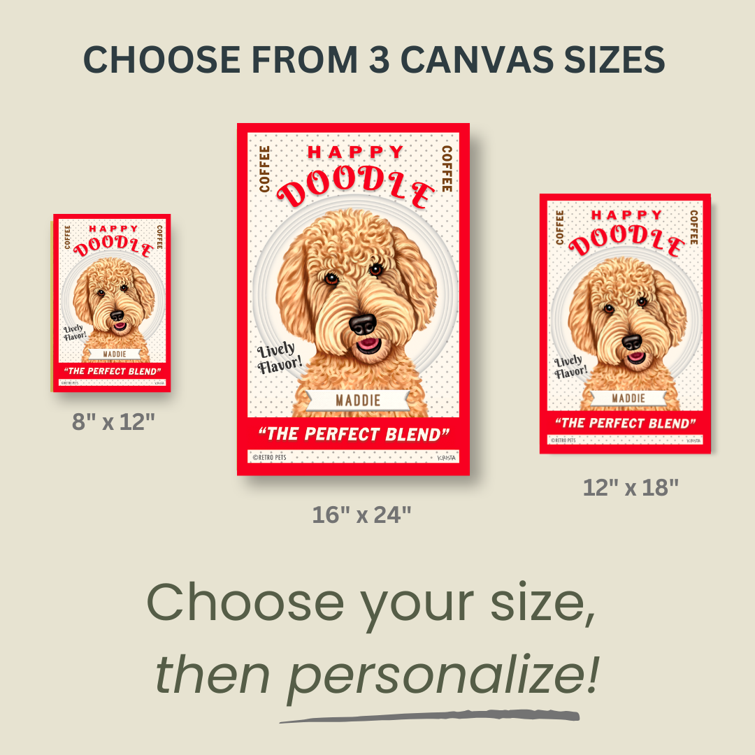 Goldendoodle Canvas Personalized with YOUR Dog's Name!