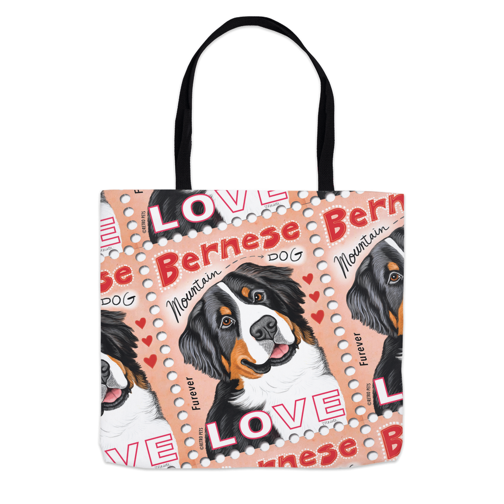 Bernese Mountain Dog LOVE Stamp Tote Bag | Bernese Lover Gift | FREE SHIPPING