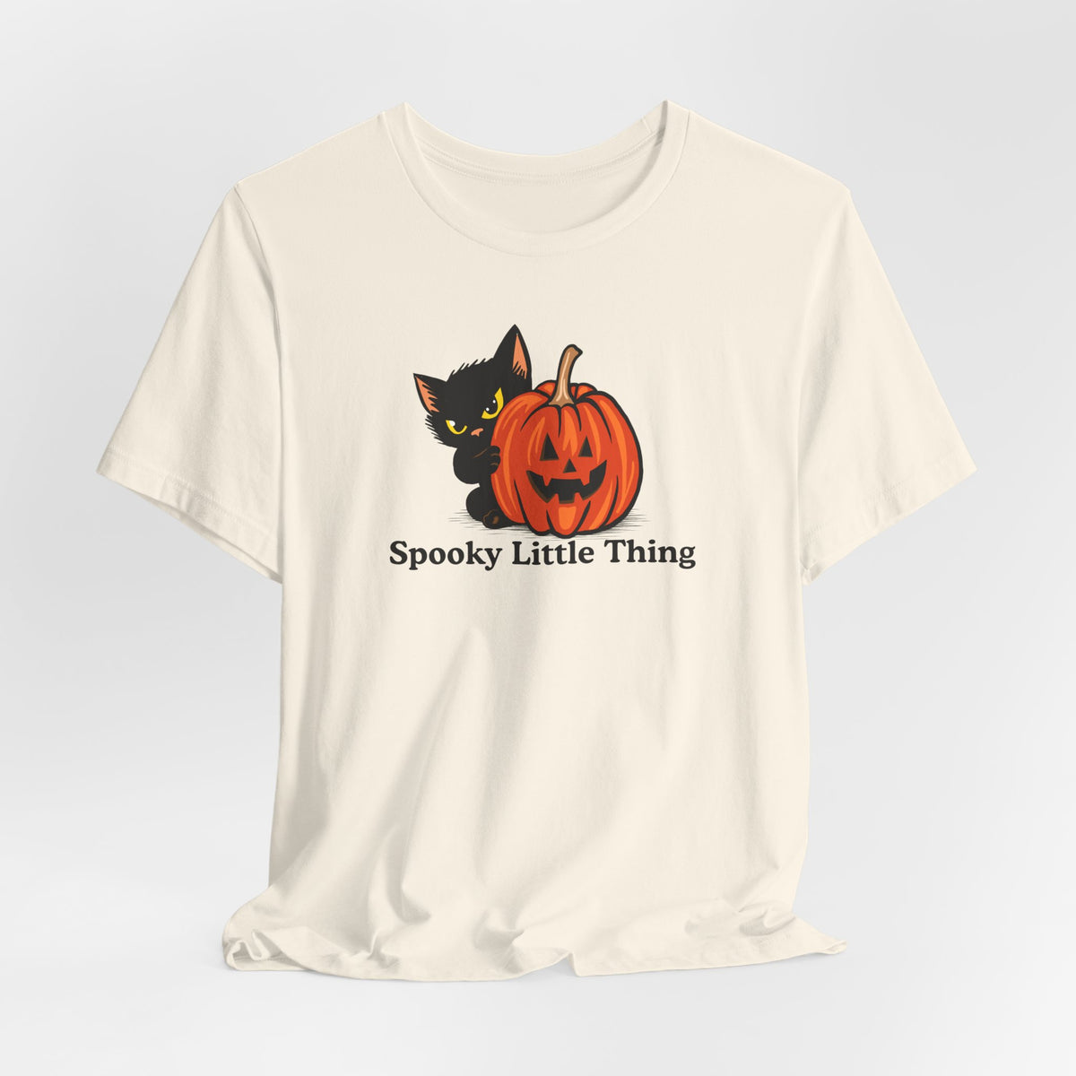 Spooky Little Thing Halloween cat t-shirt shown in an alternate color