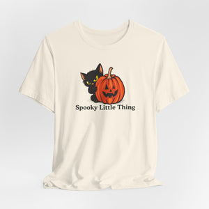 Spooky Little Thing Halloween cat t-shirt shown in an alternate color
