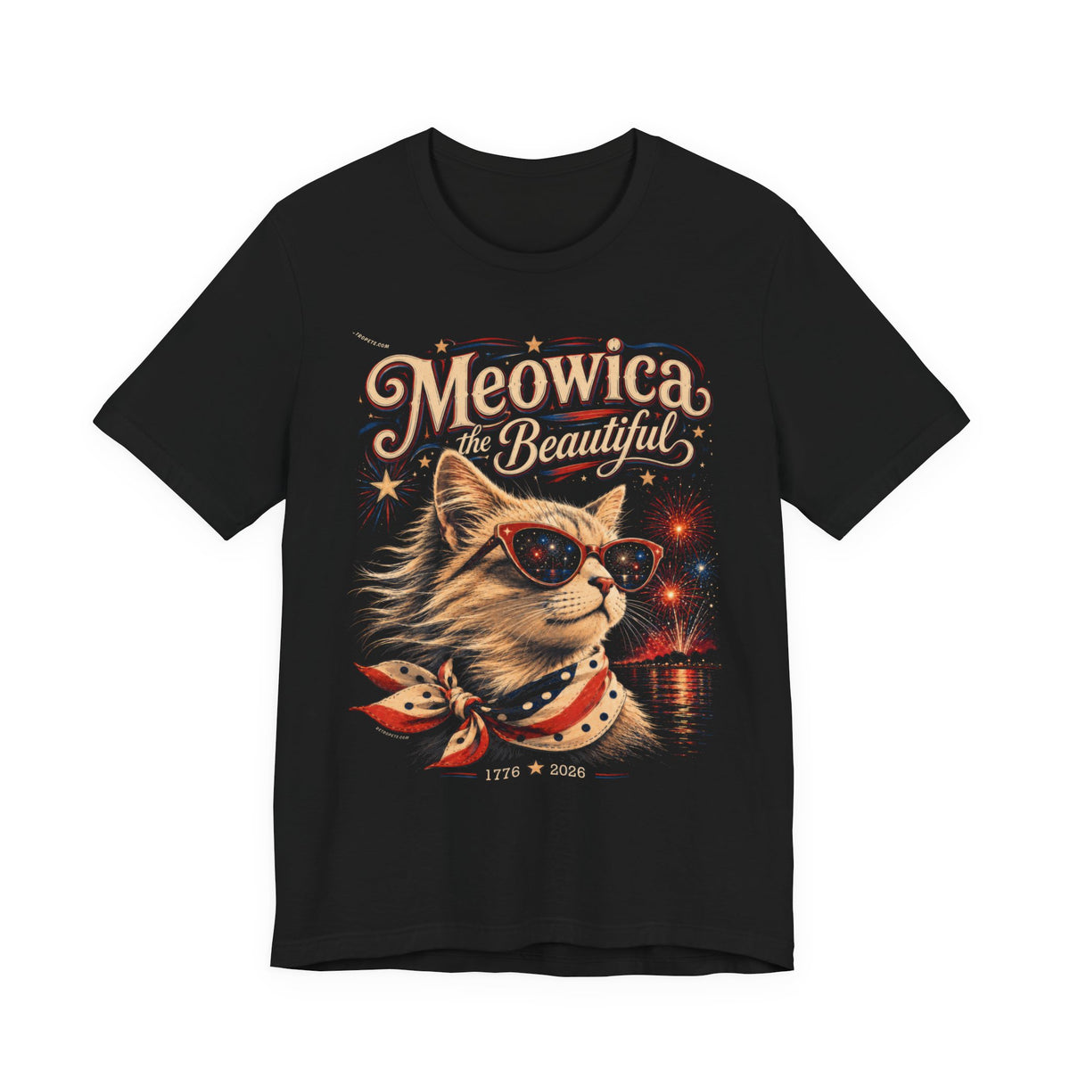Meowica the Beautiful | Patriotic Cat T-Shirt