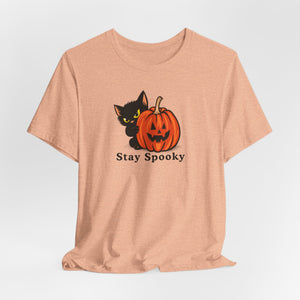 Stay Spooky Halloween cat t-shirt, another color option