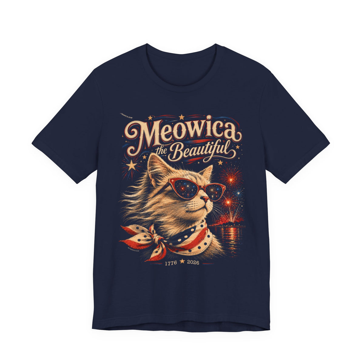 Meowica the Beautiful | Patriotic Cat T-Shirt