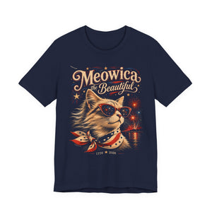 Meowica the Beautiful | Patriotic Cat T-Shirt