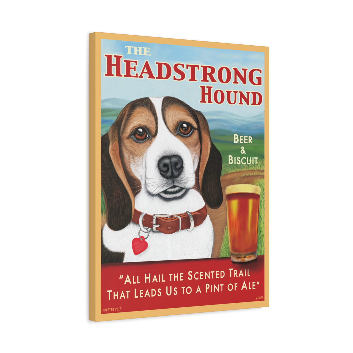 Beagle Canvas Wall Art – The Headstrong Hound