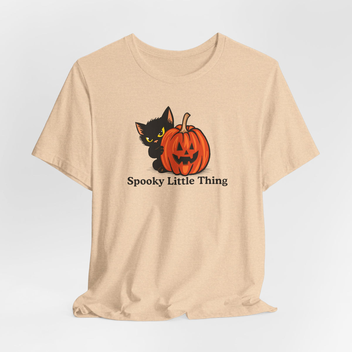 Spooky Little Thing Halloween cat t-shirt, alternate color flat lay