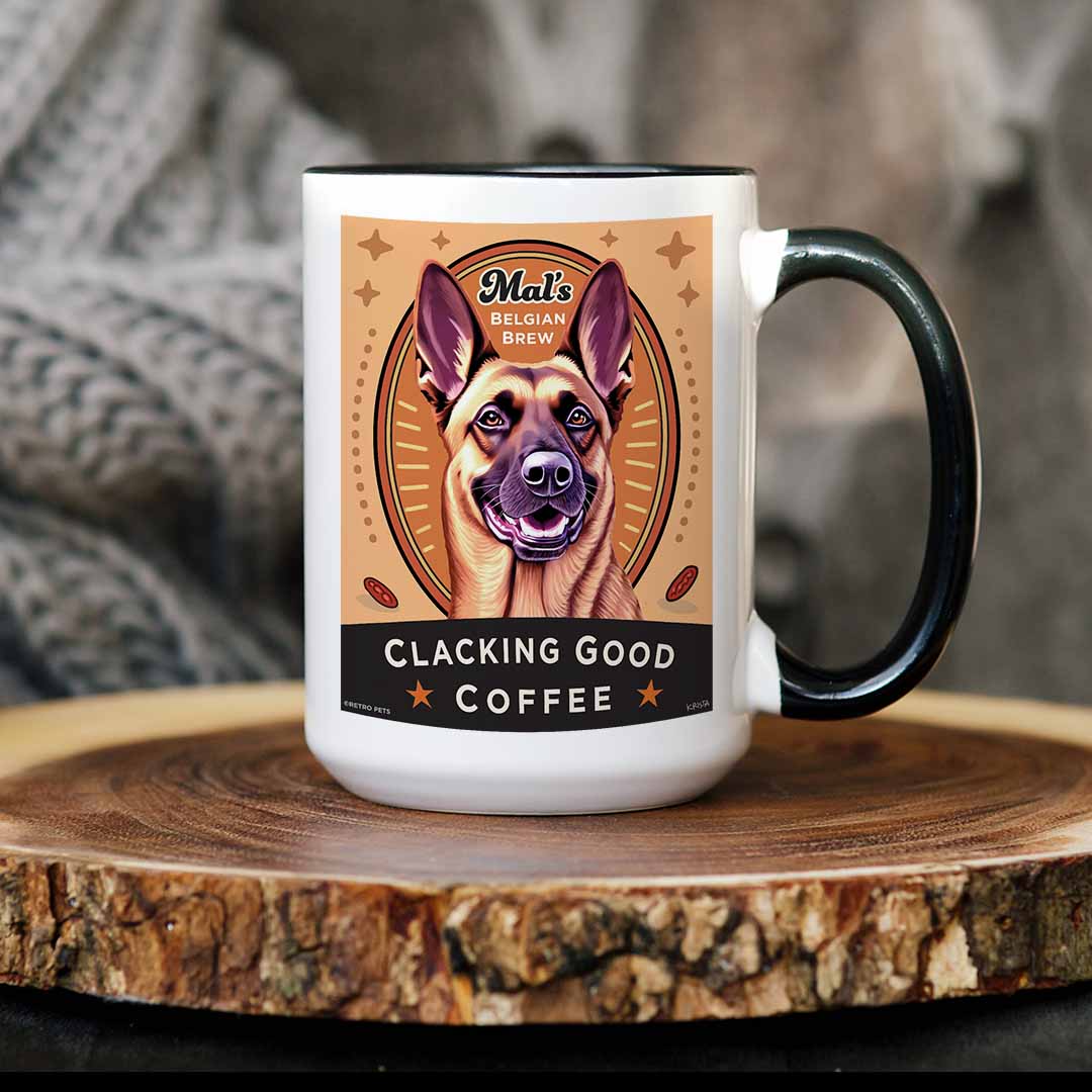 Belgian Malinois | Mal's Belgian Brew | 15 oz Coffee Mug | Malinois Lover Gift!