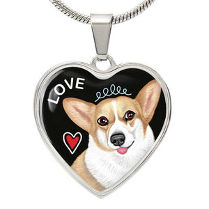 Corgi LOVE | Luxury Heart-Shaped Pendant with Necklace | FREE SHIPPING!