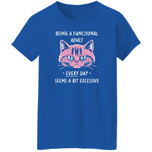 "BEING A FUNCTIONAL ADULT" CAT | T-SHIRT