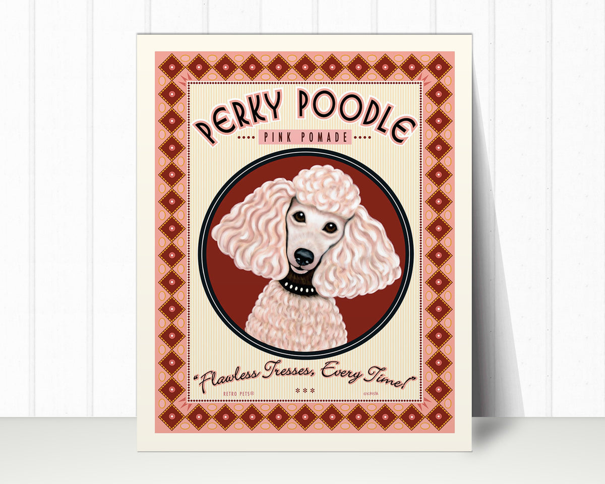 Poodle Art Print "Perky Poodle Pommade" | Poodle Lover Gift