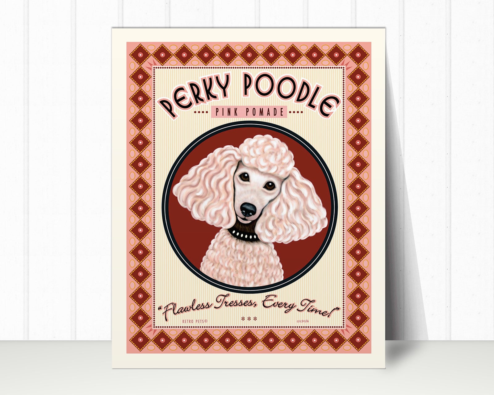 Poodle Art Print "Perky Poodle Pommade" | Poodle Lover Gift