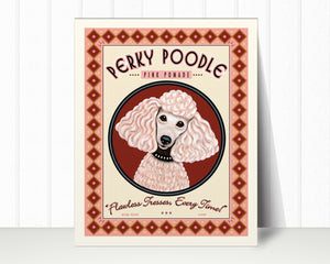 Poodle Art Print "Perky Poodle Pommade" | Poodle Lover Gift