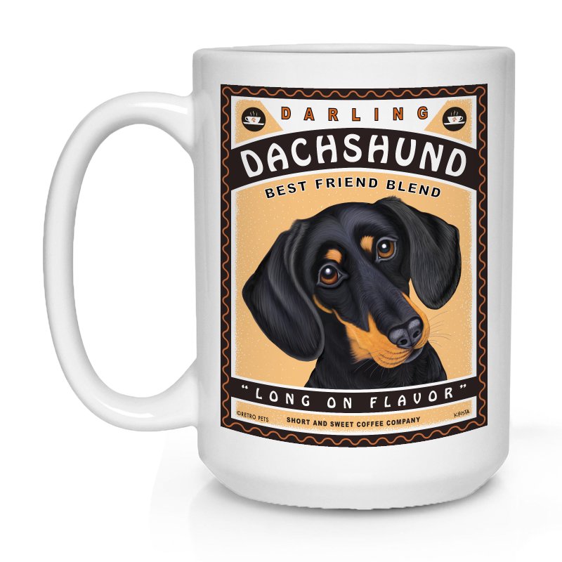 Dachshund Art "Darling Dachshund" 15 oz. Coffee Mug