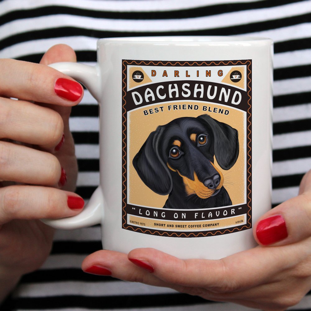 Dachshund Art "Darling Dachshund" 15 oz. Coffee Mug