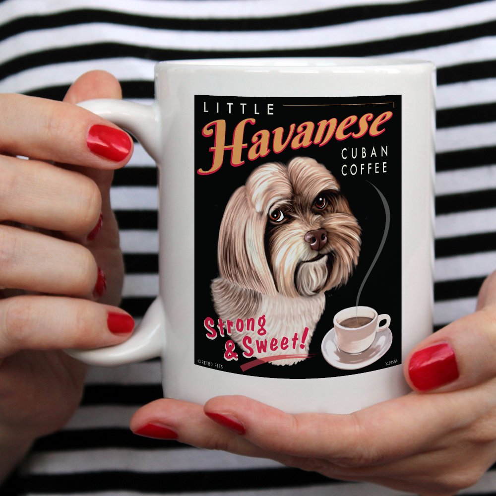Havanese Art "Little Havanese Cuban Coffee" 15 oz. Coffee Mug