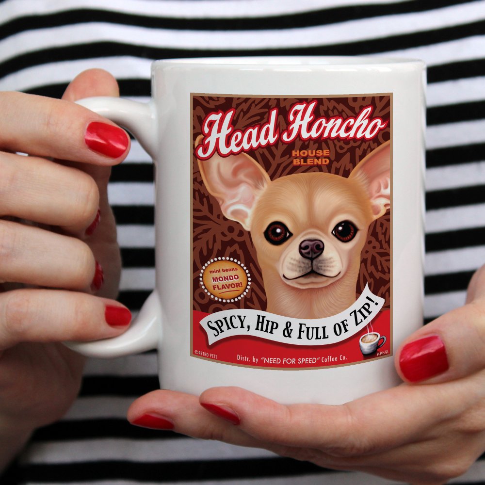 Chihuahua Art "Head Honcho" 15 oz. Coffee Mug