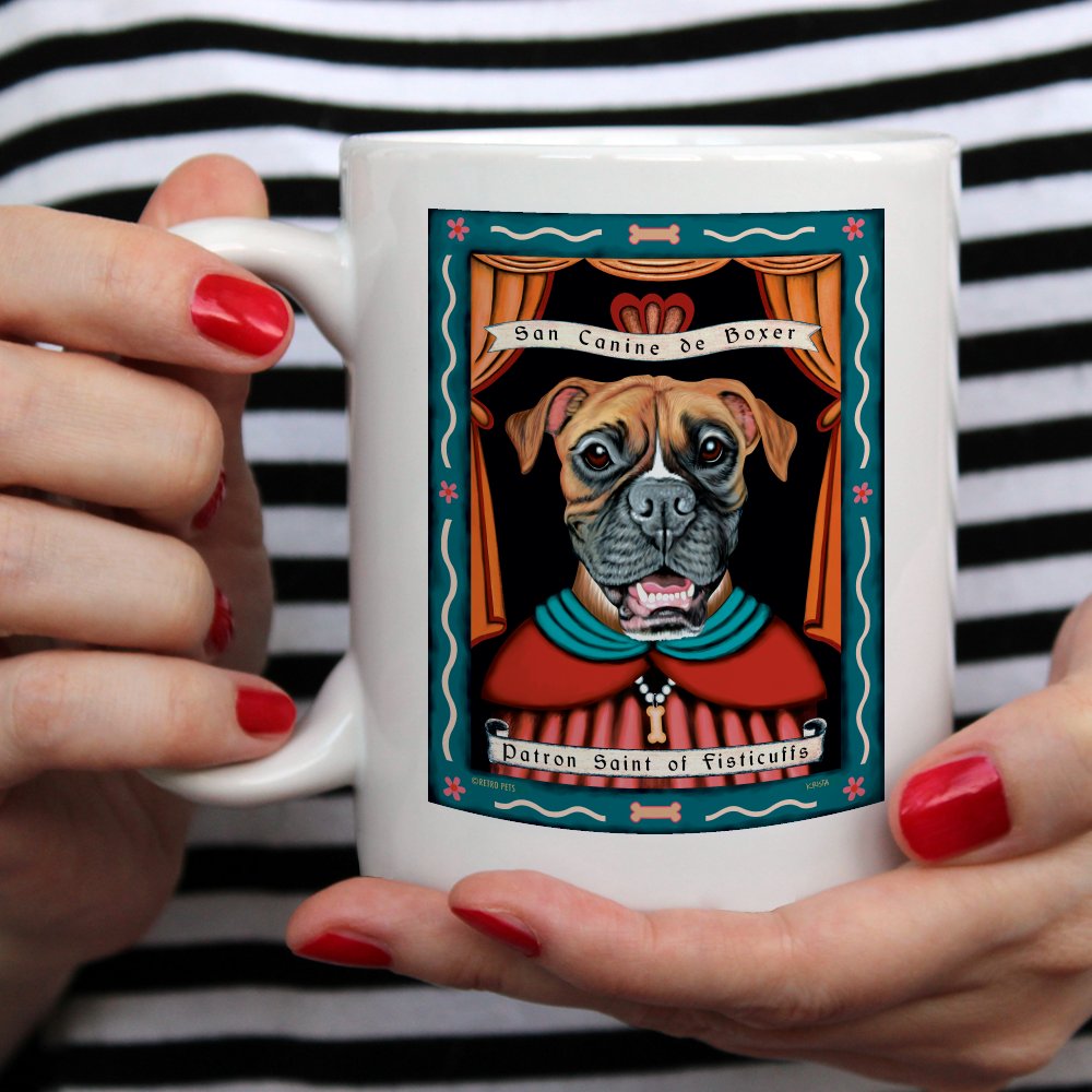 Boxer Art "Saint of Fisticuffs" 15 oz. Coffee Mug