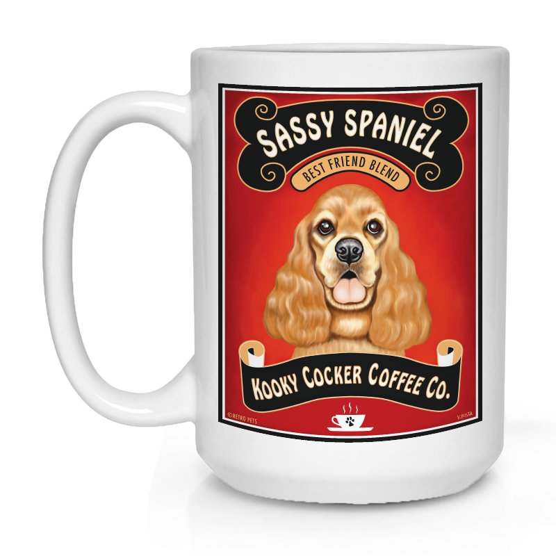 Cocker Spaniel Art "Sassy Spaniel" 15 oz. Coffee Mug