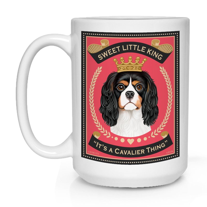 Cavalier King Charles Art "Sweet Little King" 15 oz. Coffee Mug