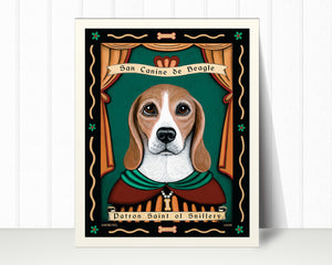 Beagle Art Print "Patron Saint of Sniffery" | Beagle Lover Gift