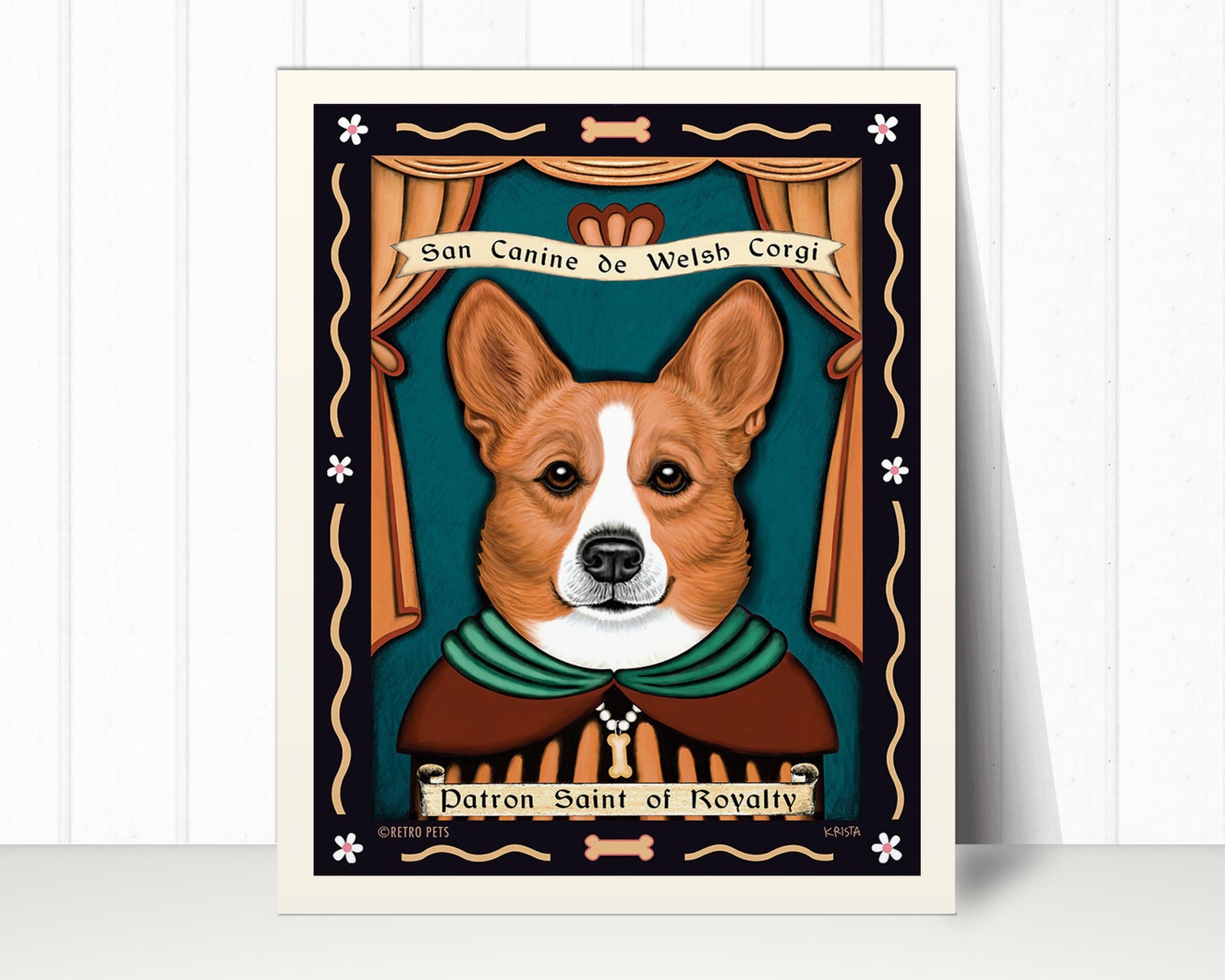 Corgi Art Print "Patron Saint of Royalty" | Corgi Lover Gift