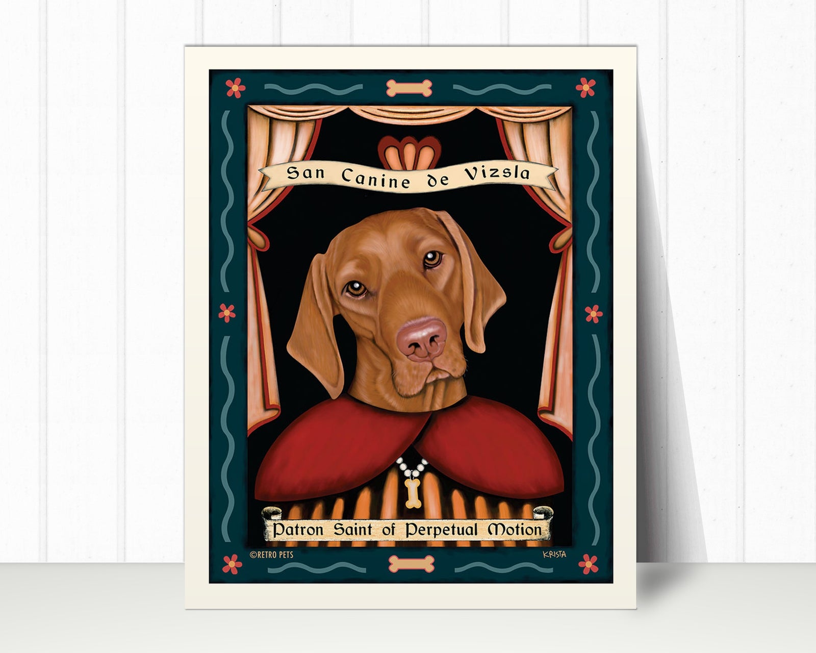 Vizsla Art Print "Saint of Perpetual Motion" | Vizsla Lover Gift