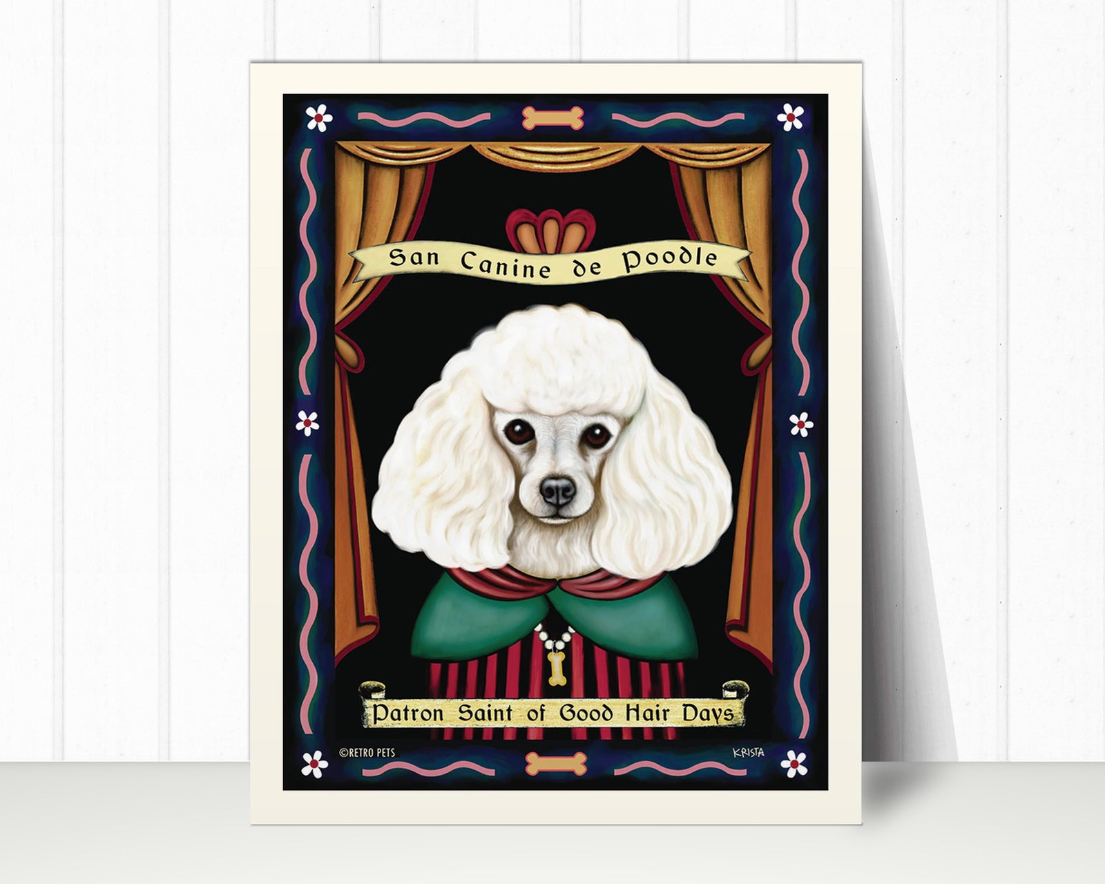 Poodle Art Print "Patron Saint of Good Hair Days" | Poodle Lover Gift