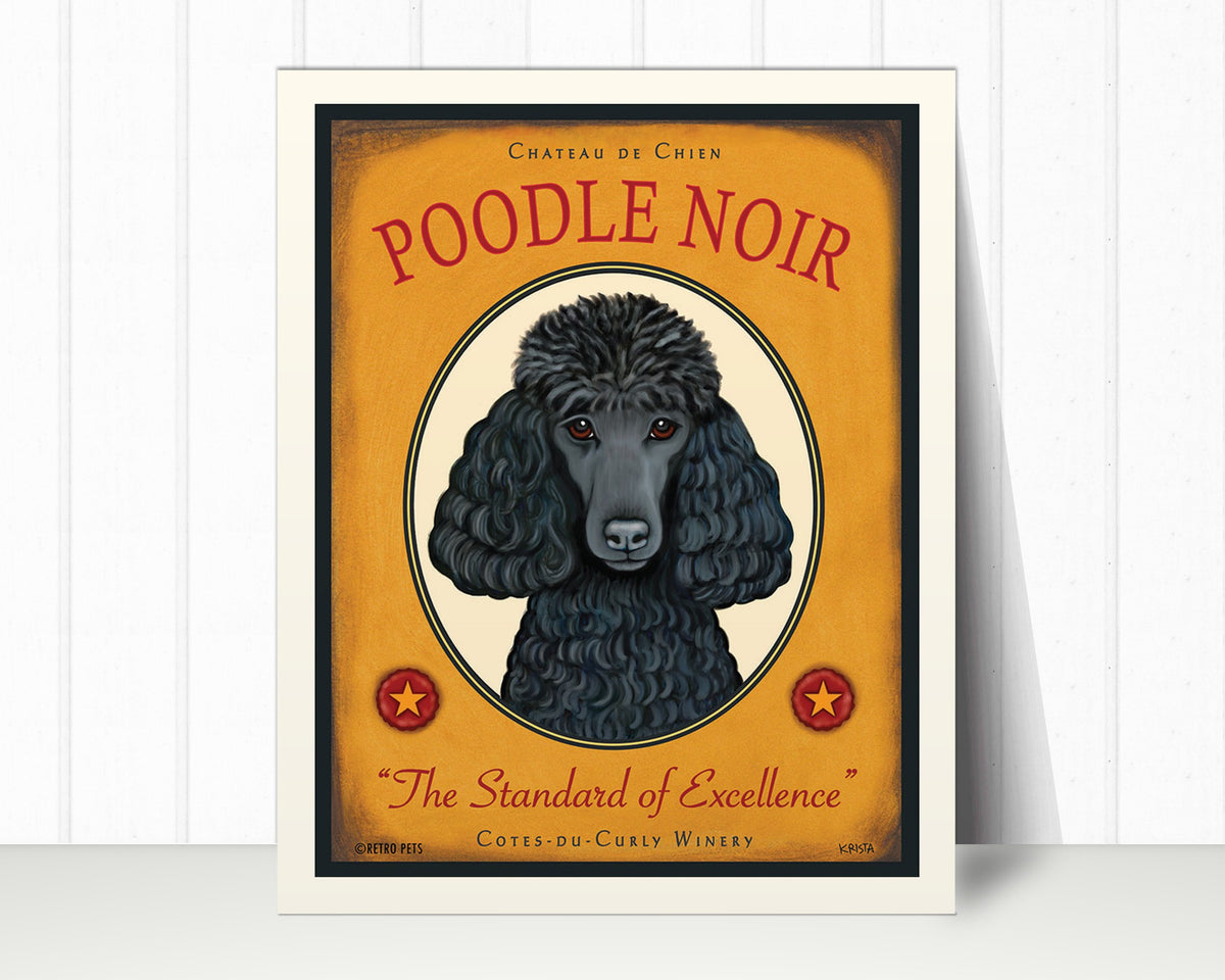 Poodle Art Print "Poodle Noir" | Poodle Lover Gift