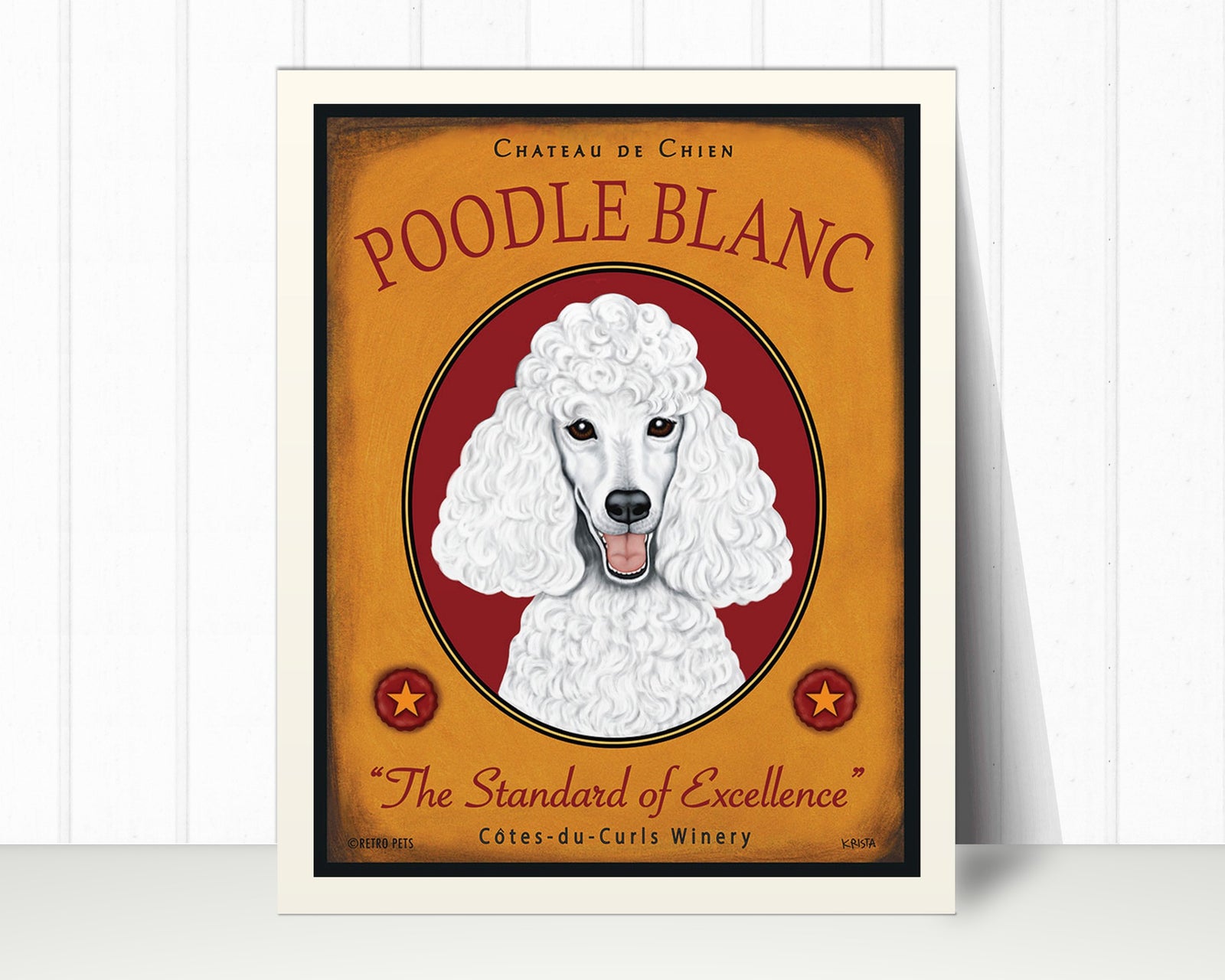Poodle Art Print "Poodle Blanc" | Poodle Lover Gift