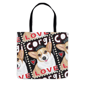 Corgi LOVE Stamp Tote Bag | 3 Sizes | Free Shipping!