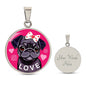 Pug Love Luxury Necklace | Black Pug | Perfect Pug Lover Gift!