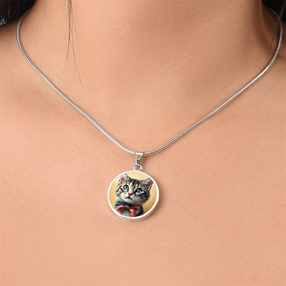 "OH, PLEASE" KITTY NECKLACE | GRAPHIC CAT NECKLACE | CAT LOVER GIFT