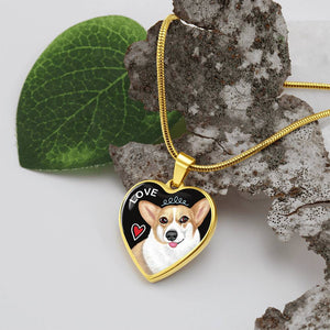 Corgi LOVE | Luxury Heart-Shaped Pendant with Necklace | FREE SHIPPING!