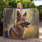 Norwegian Elkhound Woven Blanket