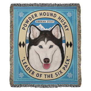 Siberian Husky Woven Heirloom Blanket | Great Husky Lover Gift | FREE SHIPPING!