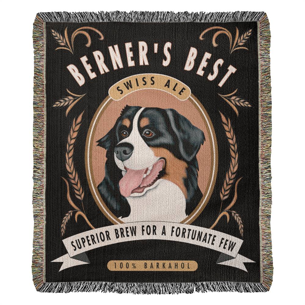 Bernese Mountain Dog Woven Heirloom Blanket | Bernese Lover Gift | Free Shipping!