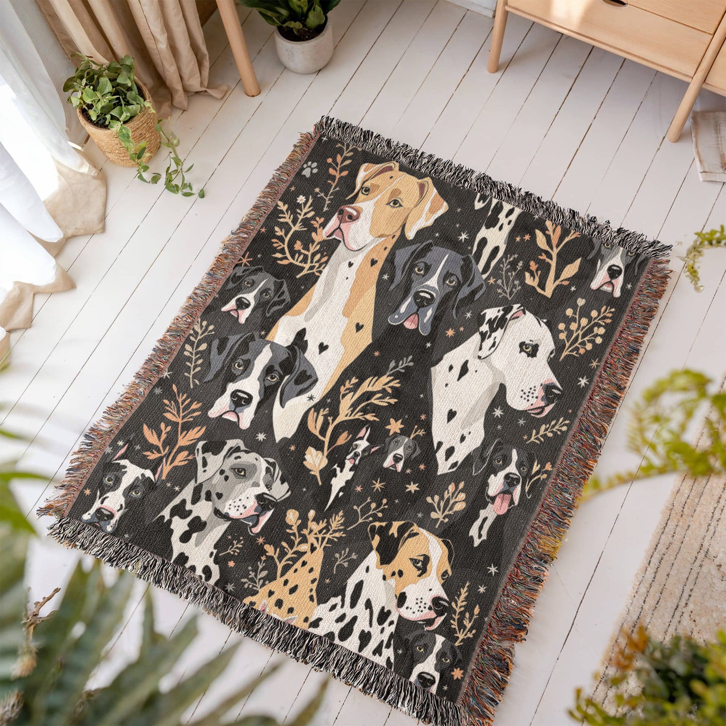 GREAT DANE HEIRLOOM WOVEN BLANKET | GREAT DANE LOVER GIFT