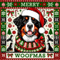 Bernese Mountain Dog "MERRY WOOFMAS" Christmas Blanket | Made in the USA!