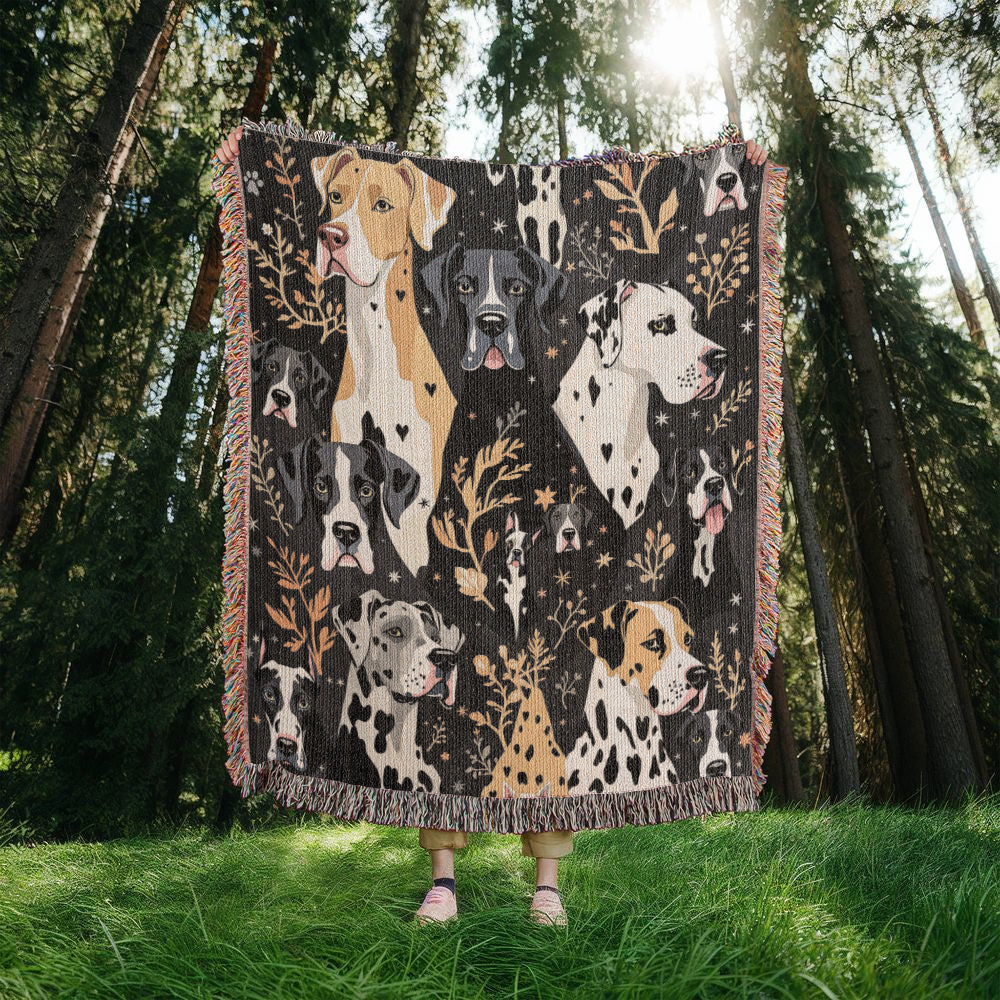 GREAT DANE HEIRLOOM WOVEN BLANKET | GREAT DANE LOVER GIFT