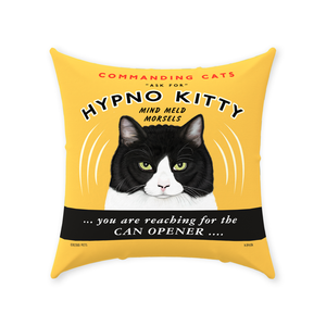 Hypno Kitty Throw Pillow | 18x18 | Free Shipping for USA!