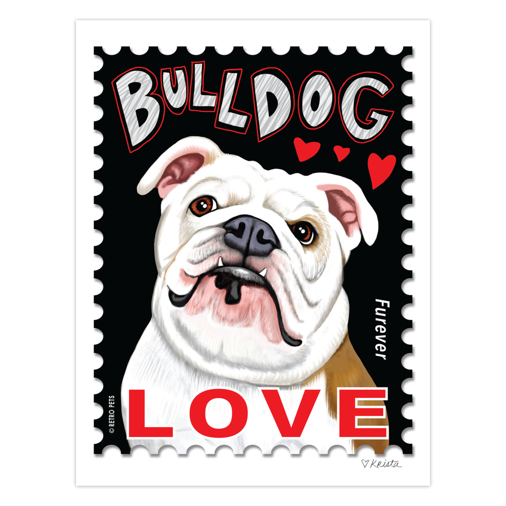 Bulldog Birthday Card