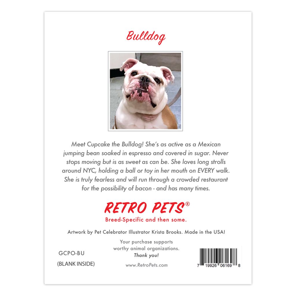 Bulldog Birthday Card