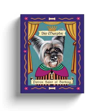 Custom Art - Retro Pets "Patron Pooch" 8x10 Canvas Wrap for Murphy the Yorkie!