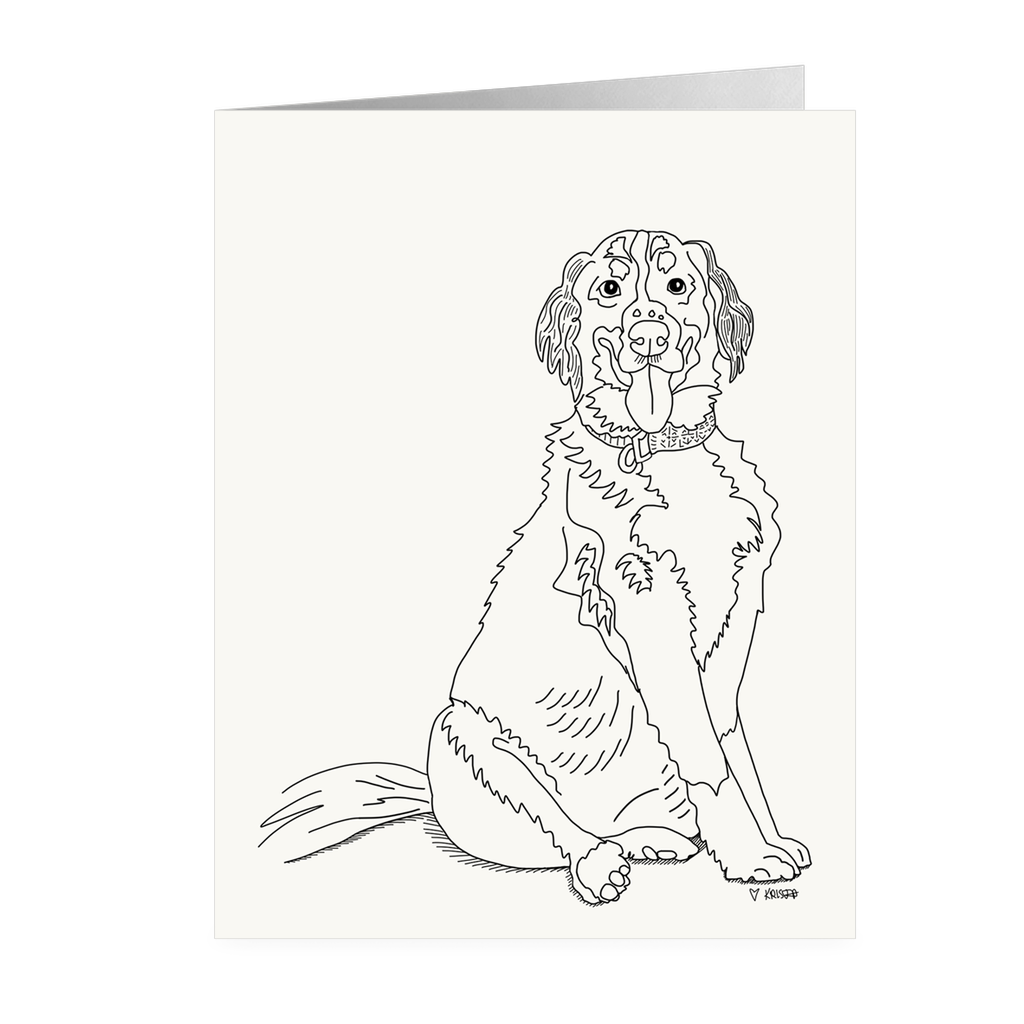 Bernese Mountain Dog Line Art - Small Notecards, Blank Inside 