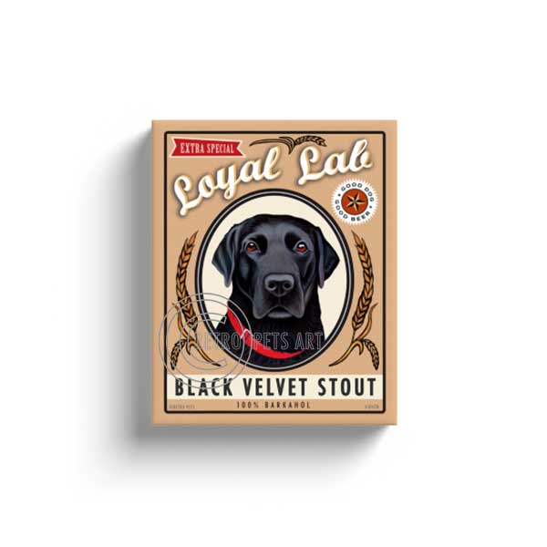 Labrador Retriever "Black Velvet Stout" Canvas