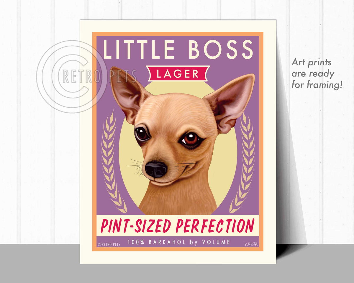 Little Boss Lager Art | Little Boss Lager | Retro Pets Art